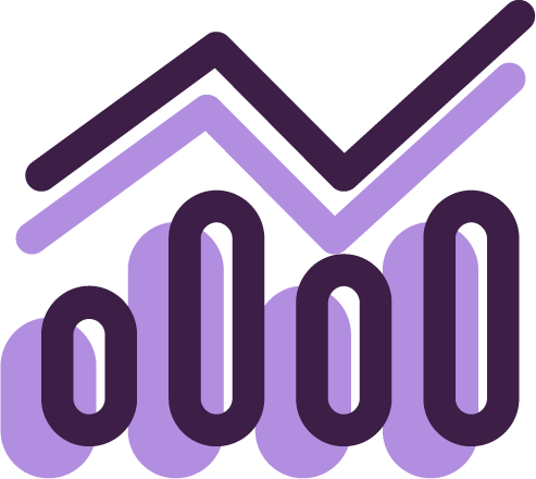 Chart purple Icon